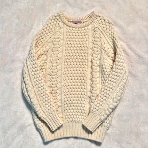Cream Cable Knit Sweater